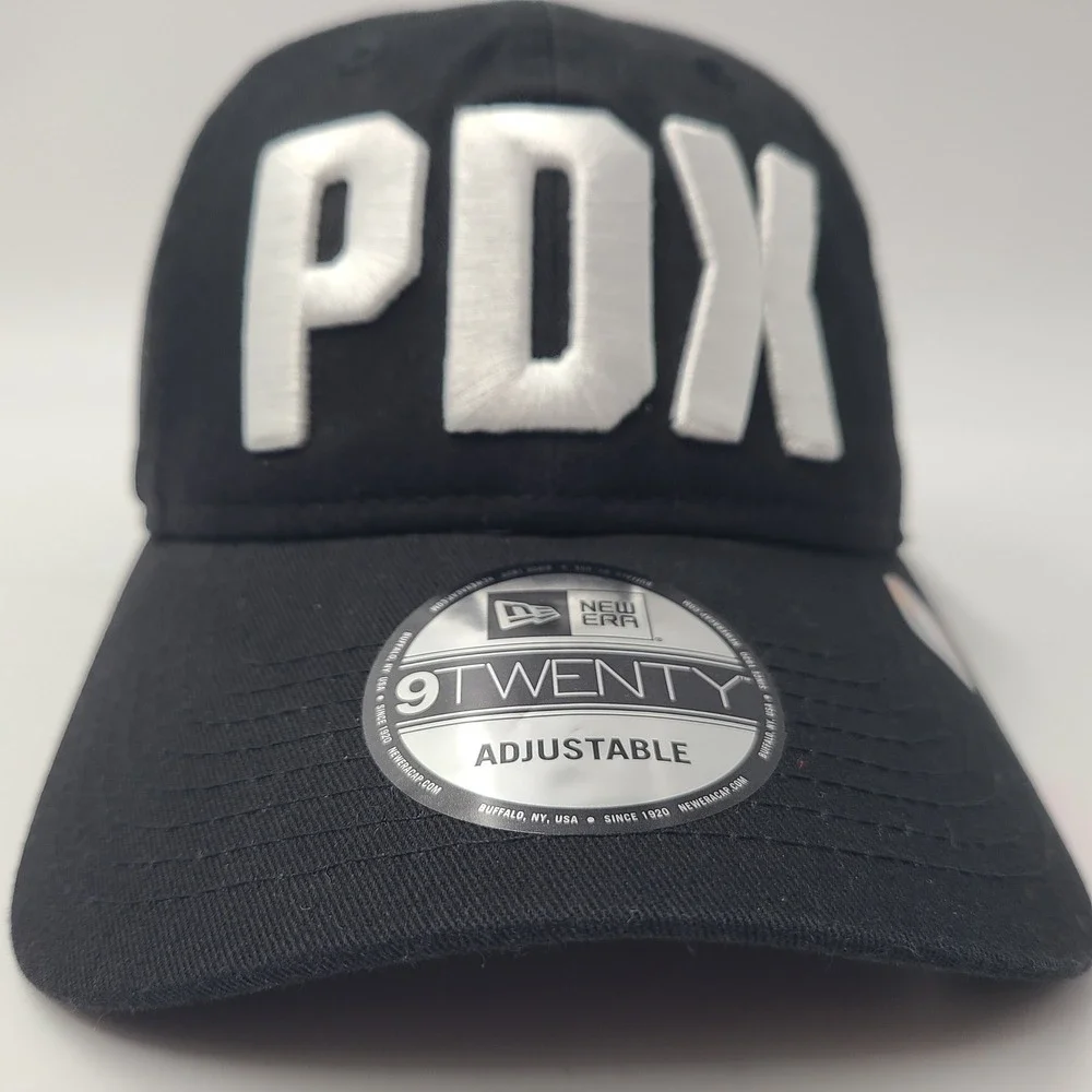 Portland Trail Blazers Hat Strapback New Era 9Twenty Black NBA City Edition PDX‎